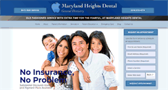 Desktop Screenshot of marylandheightsdental.com