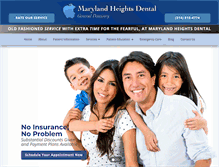 Tablet Screenshot of marylandheightsdental.com